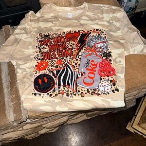 Camo Graphic Tee. Never worn